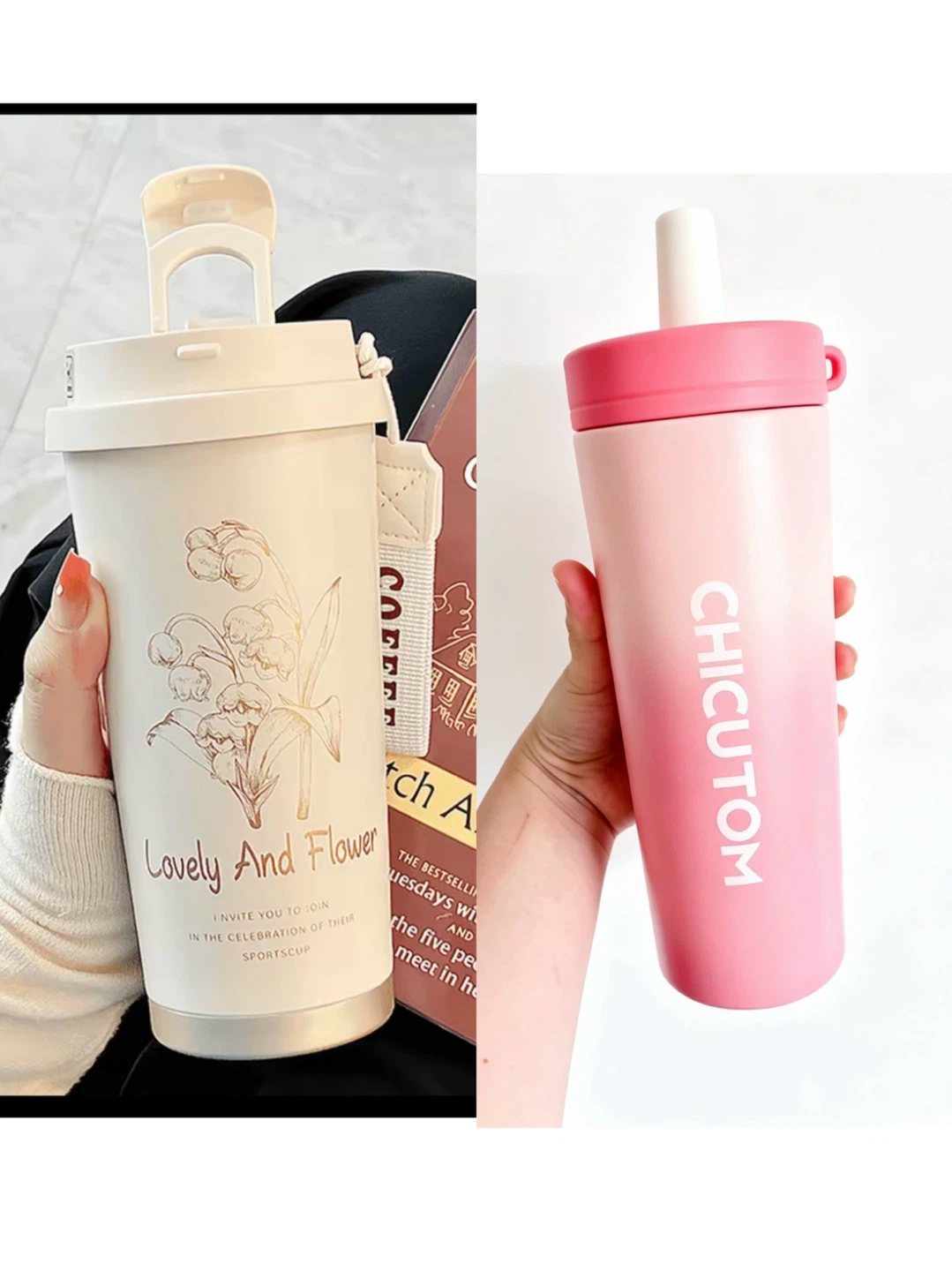 2 trabel mugs tumbler