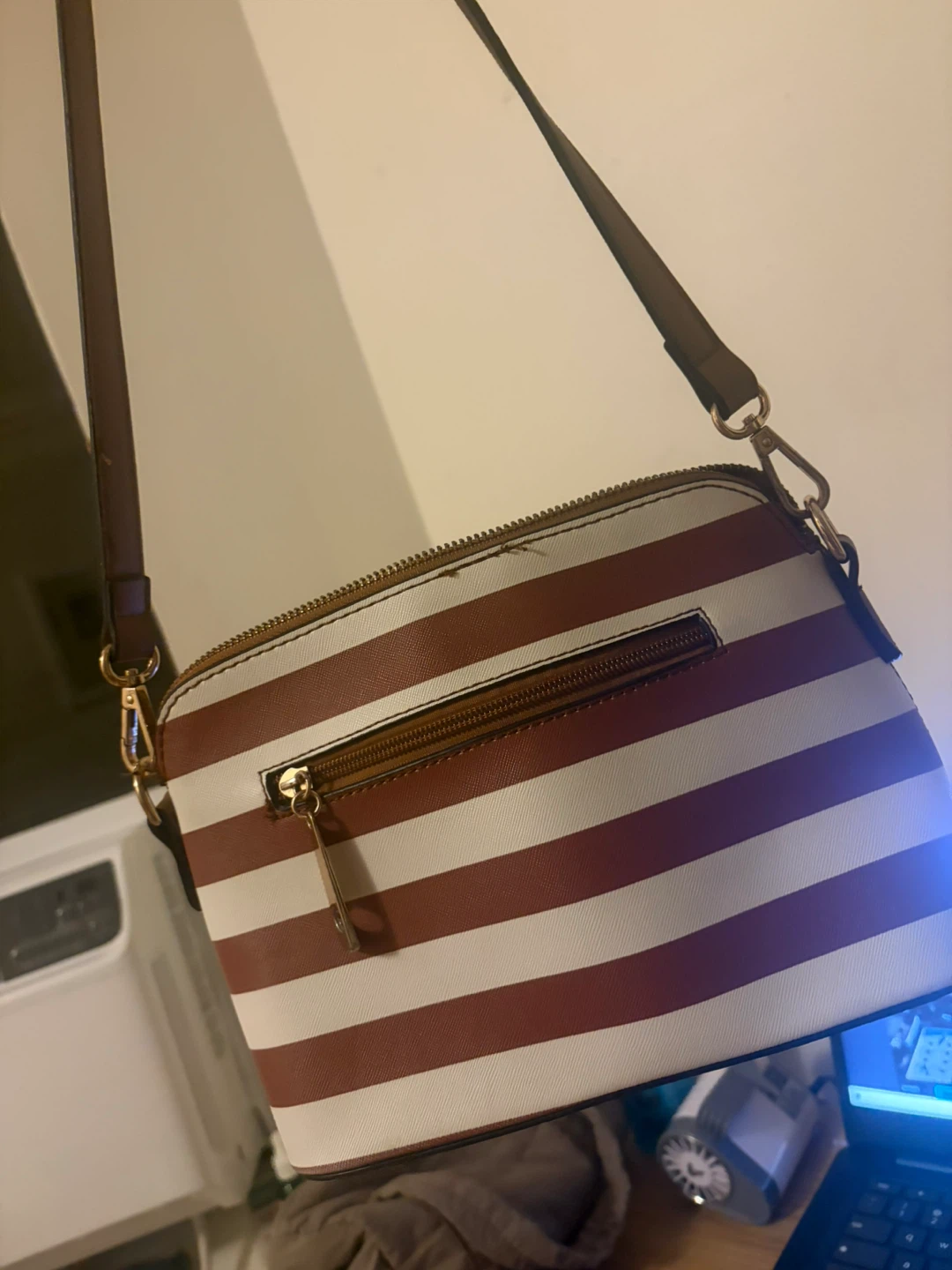 Striped Crossbody Bag