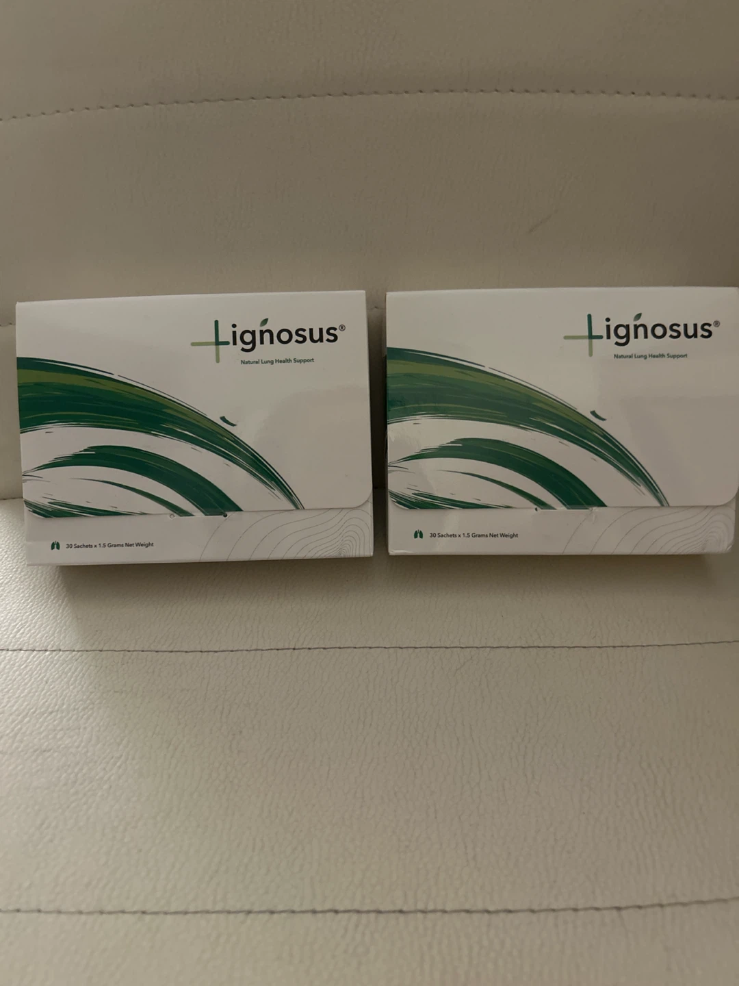 Two boxes of Lignosus Natural Lung Health Support