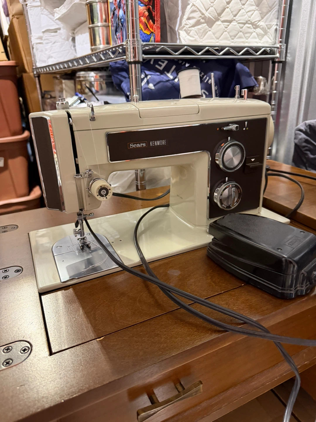Sears Kenmore Sewing Machine with Wood Cabinet - photo 2