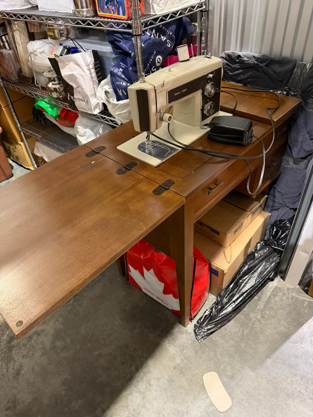 Sears Kenmore Sewing Machine with Wood Cabinet - photo 3