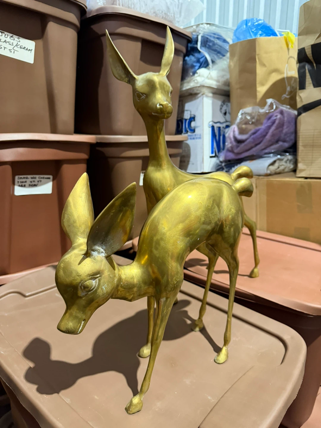 Vintage Brass Deer Figurines Set - photo 2