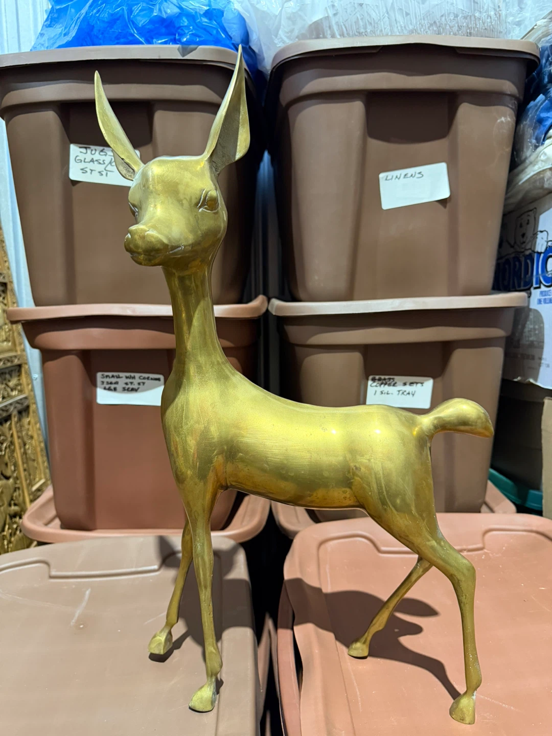 Vintage Brass Deer Figurines Set - photo 5