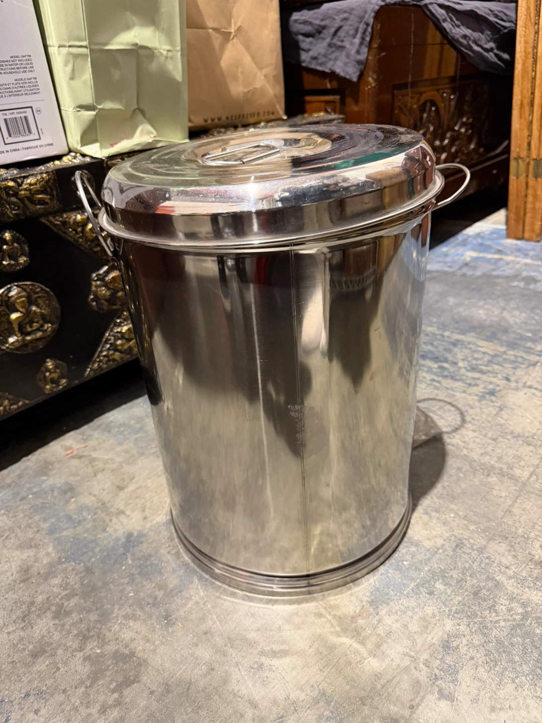 Stainless Steel Bucket with Lid