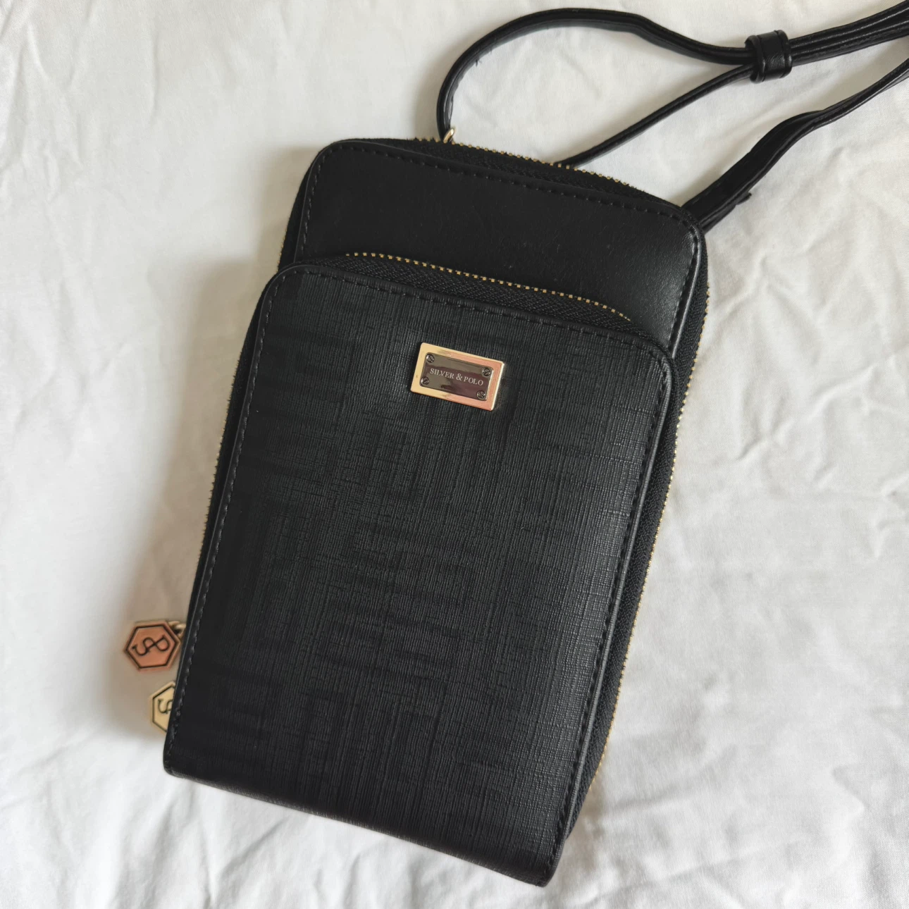 Silver & Polo Black Crossbody Phone Bag - photo 2