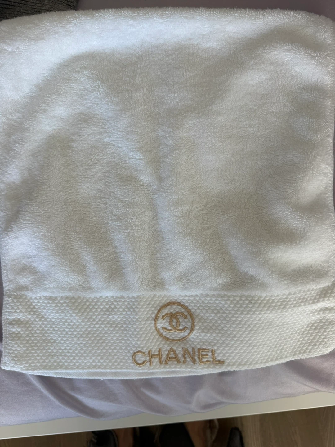 New Chanel Authentic White Towel