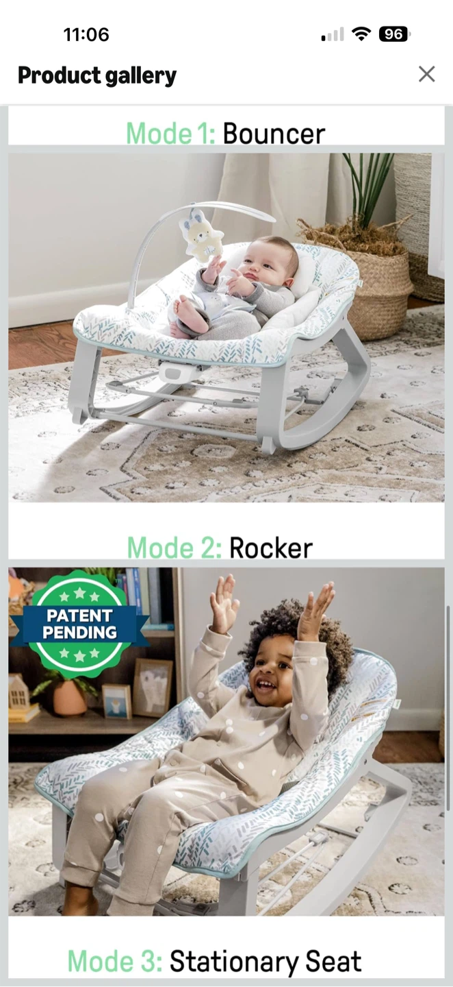 Ingenuity Baby Bouncer / Rocker – 3-in-1 – $55 - photo 4