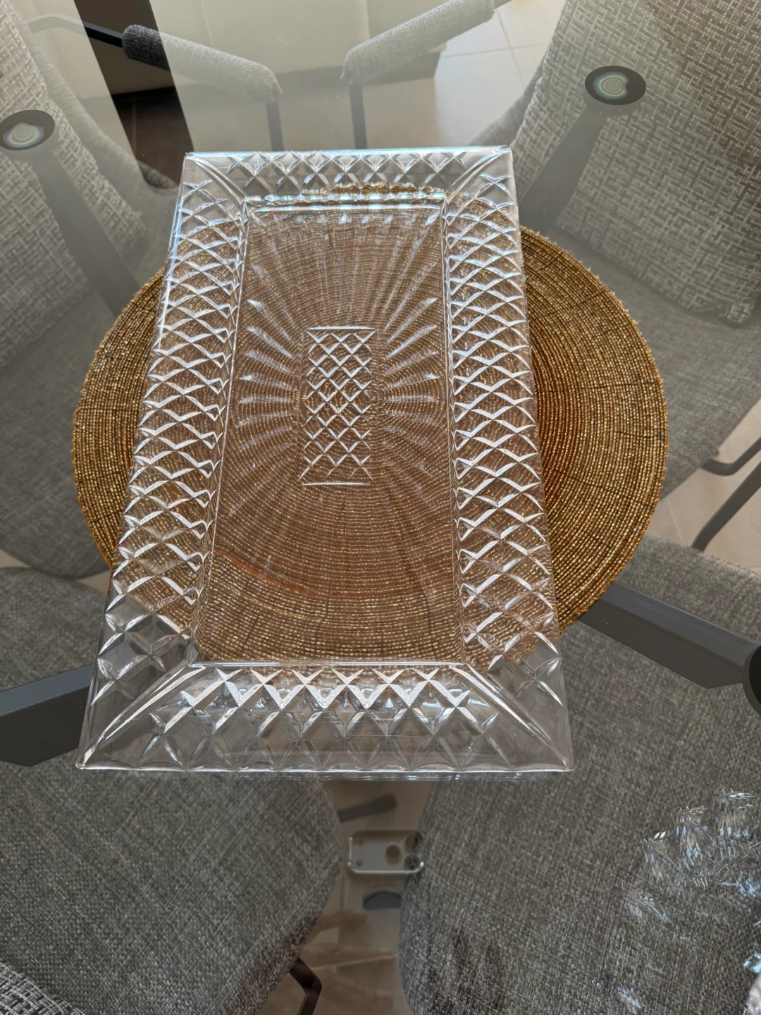 Crystal Rectangular Serving Tray - photo 2
