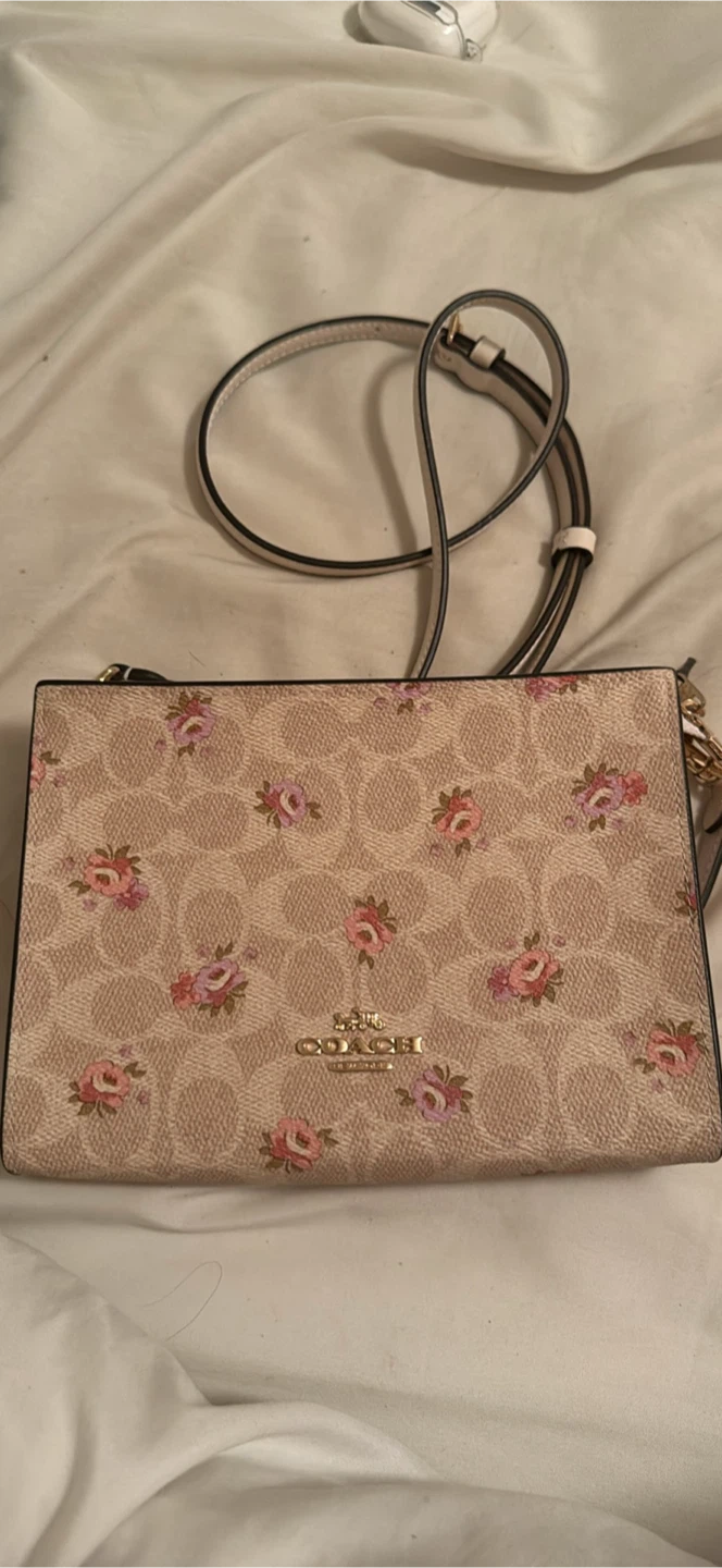 Coach floral signature crossbody bag