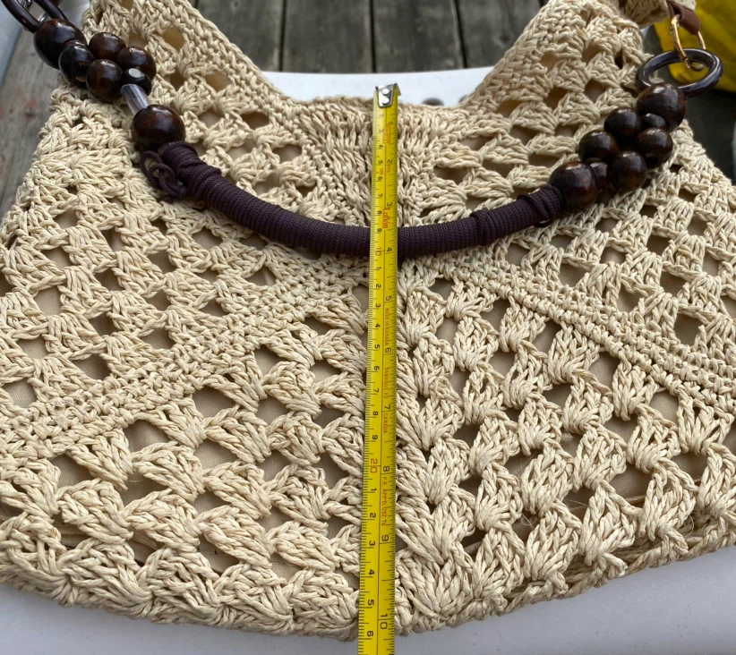 Woven handbag 🏈 - photo 4