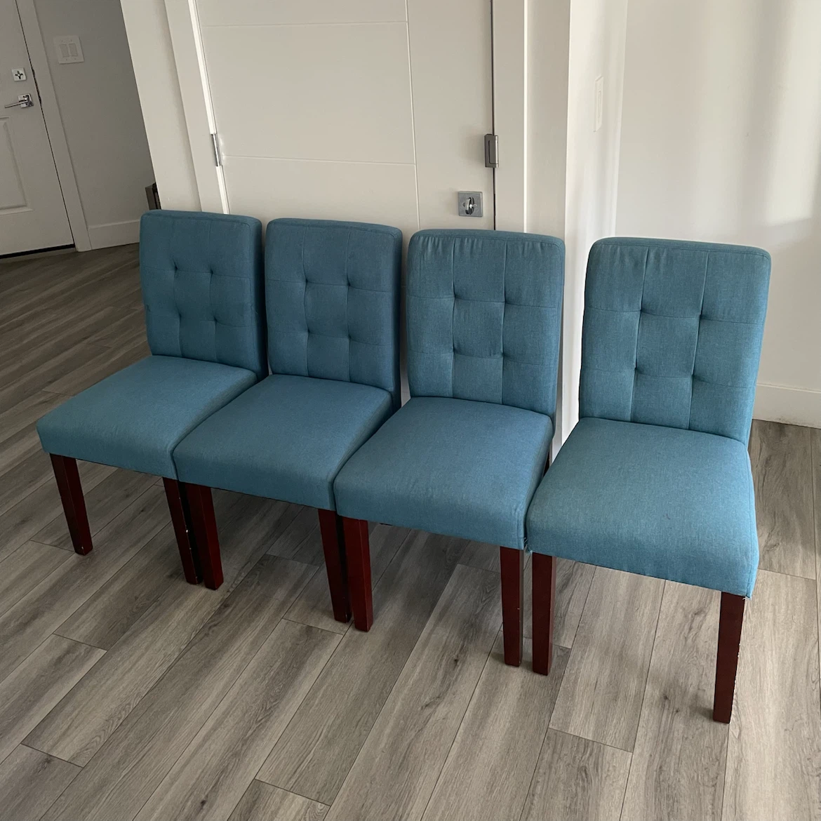 4 Blue Dining Chairs