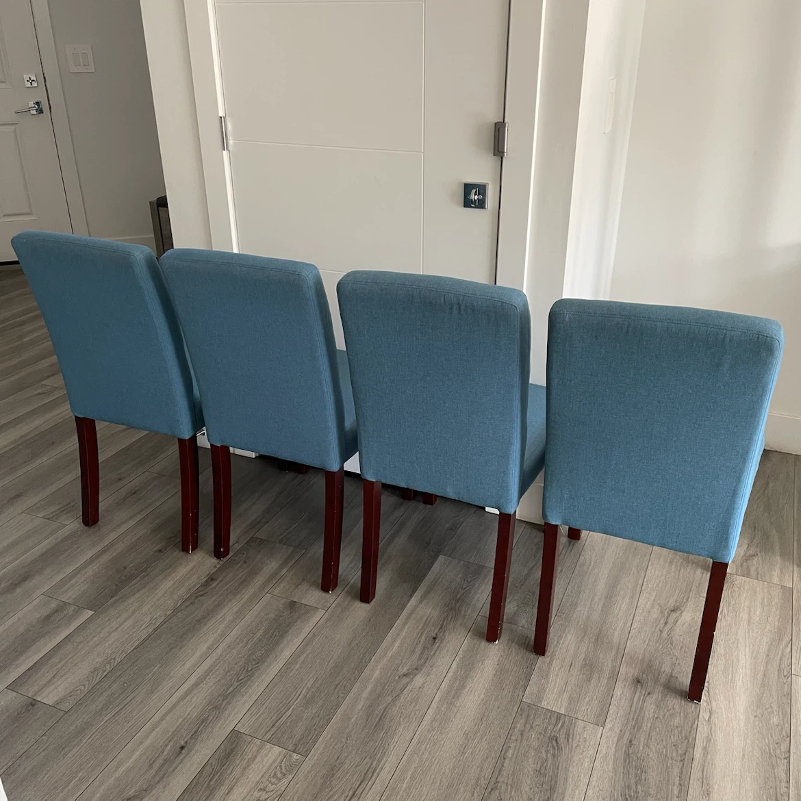 4 Blue Dining Chairs - photo 4