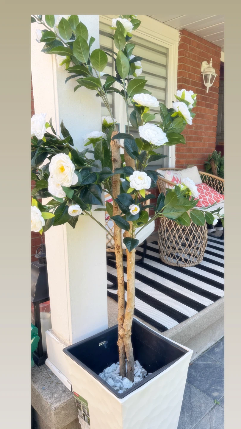 Large Artificial white camellia tree