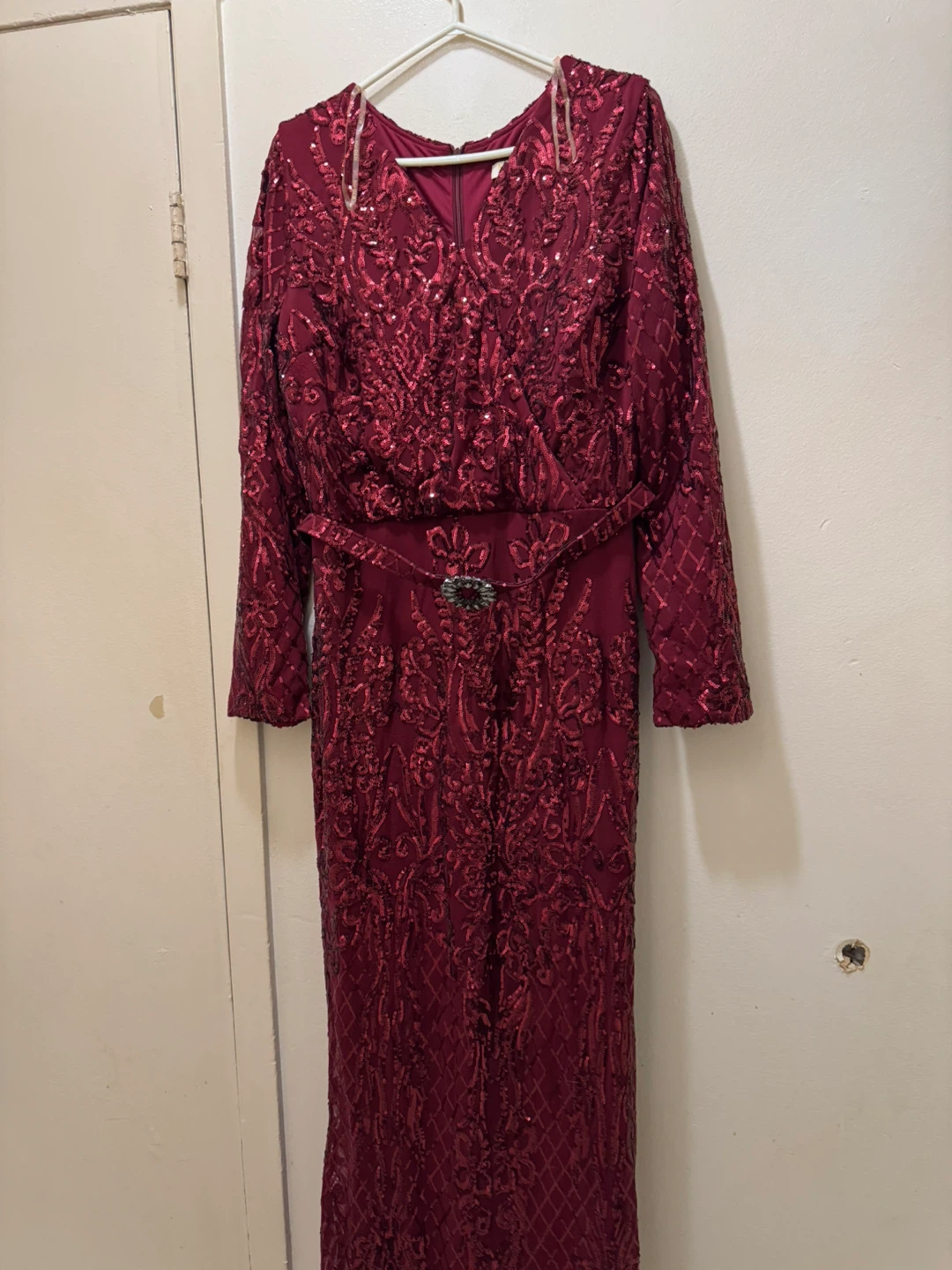 Nu-Dem Burgundy Sequin Dress 🏈