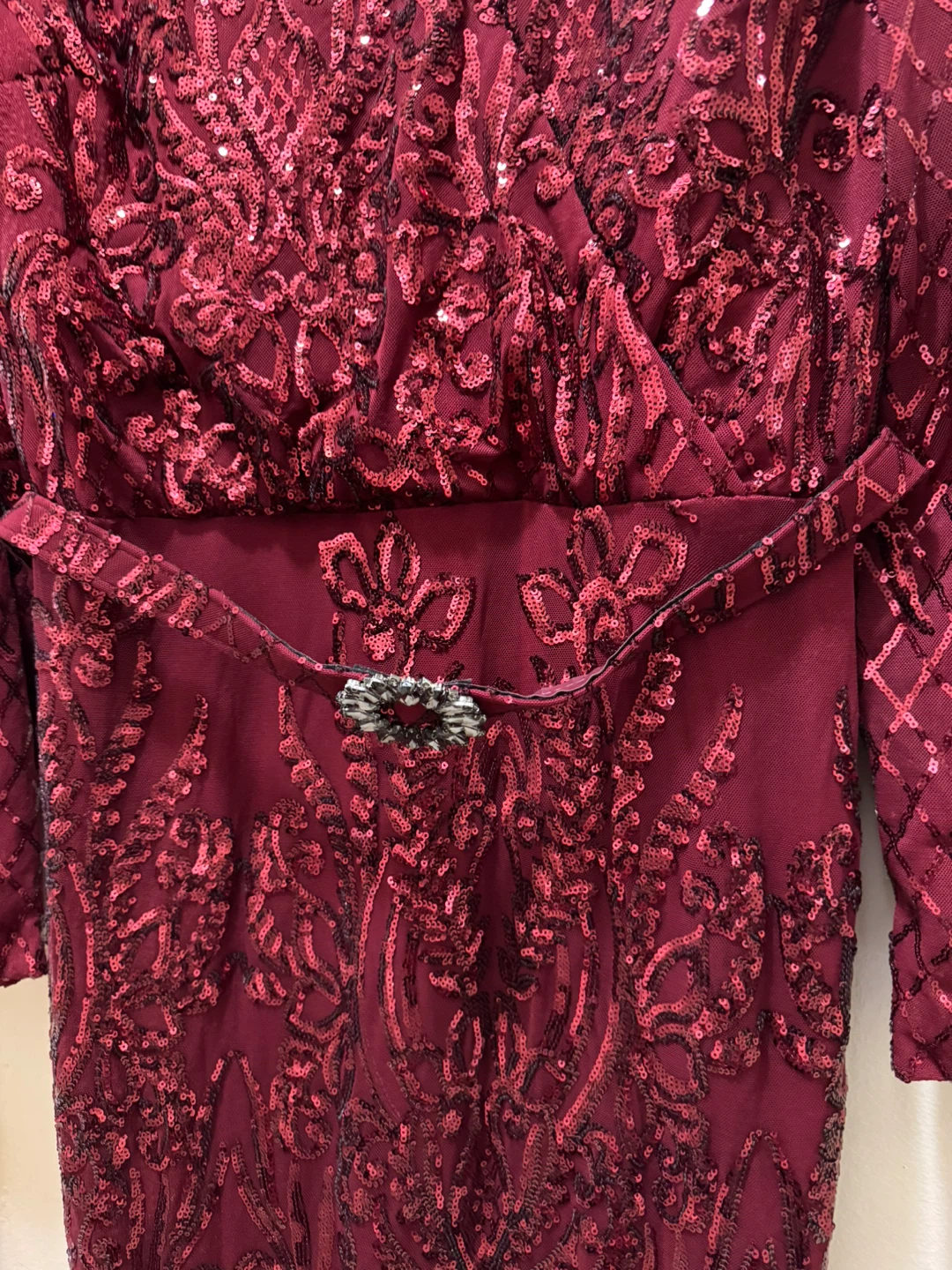 Nu-Dem Burgundy Sequin Dress 🏈 - photo 2