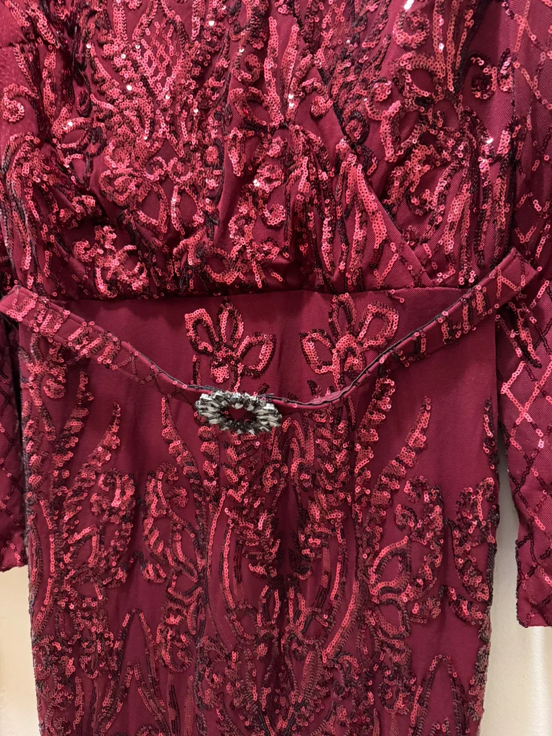 Nu-Dem Burgundy Sequin Dress 🏈 - photo 2