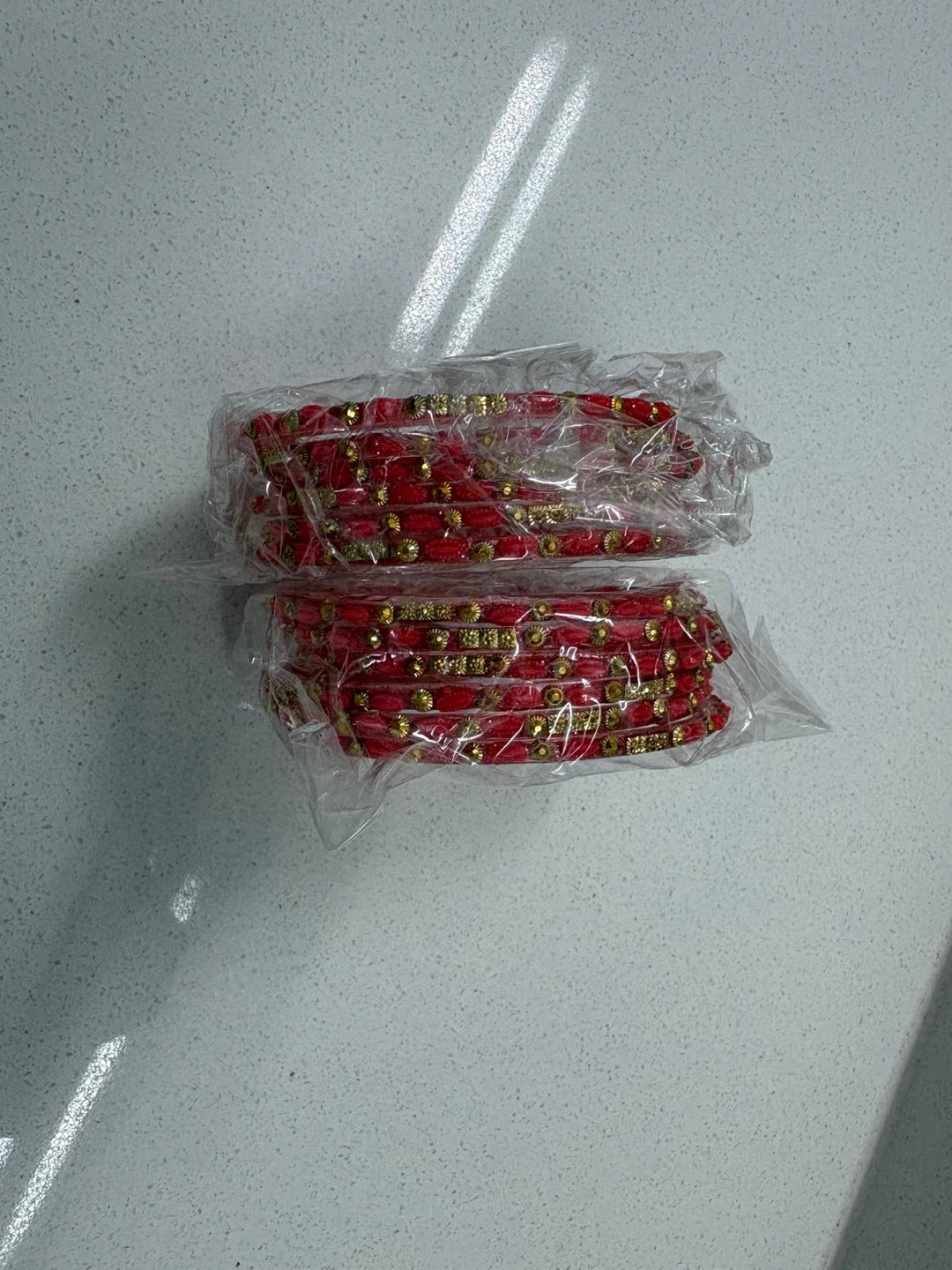 Set of Red and Gold Bangles 🏈