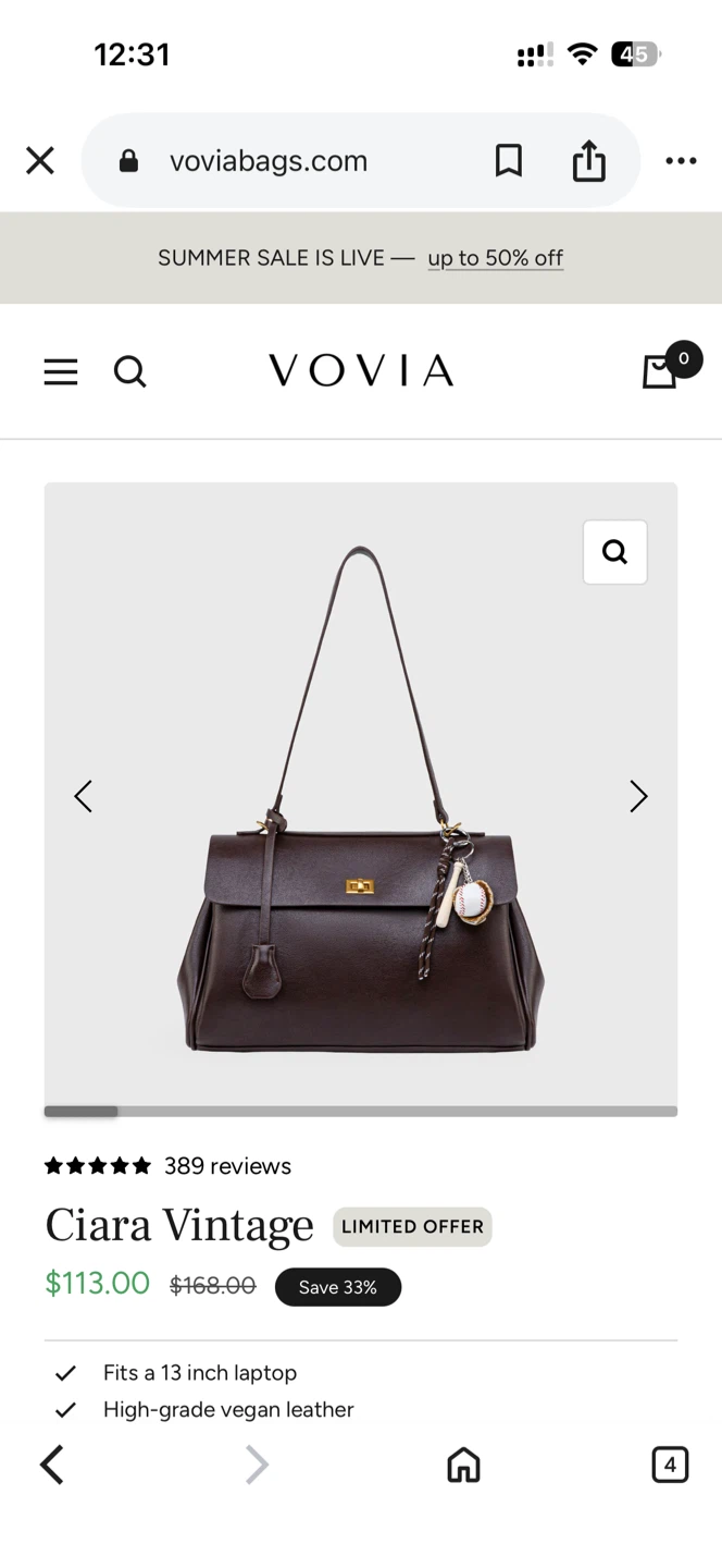 Vovia Ciara shoulder Bag (unpack, new)