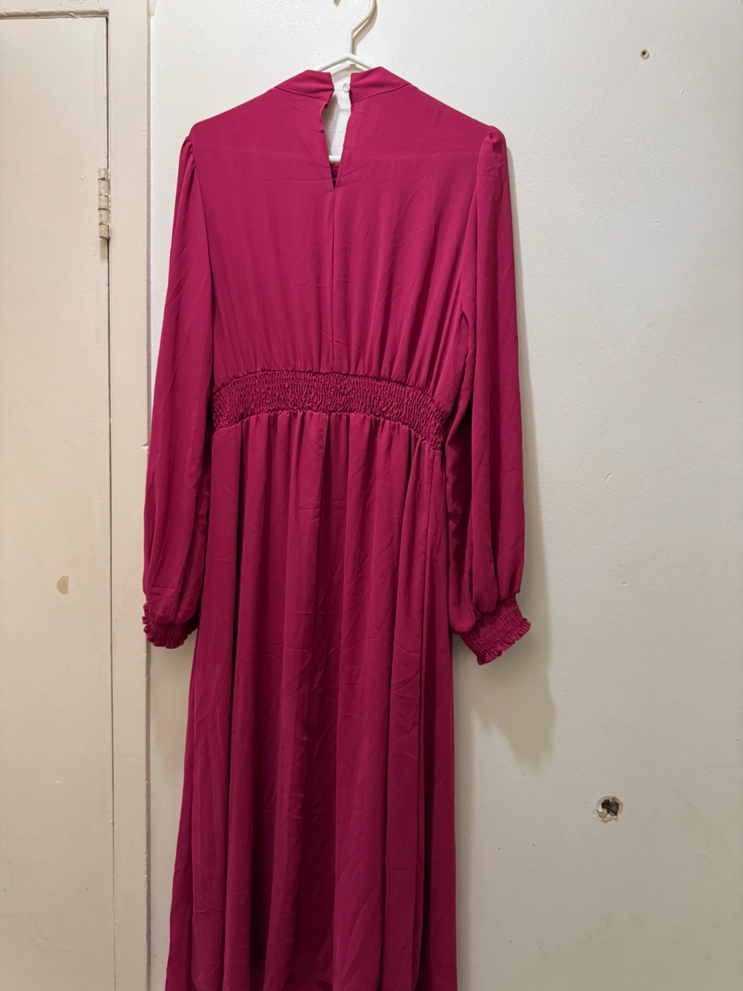 Magenta long-sleeve midi dress 🏈 - photo 2