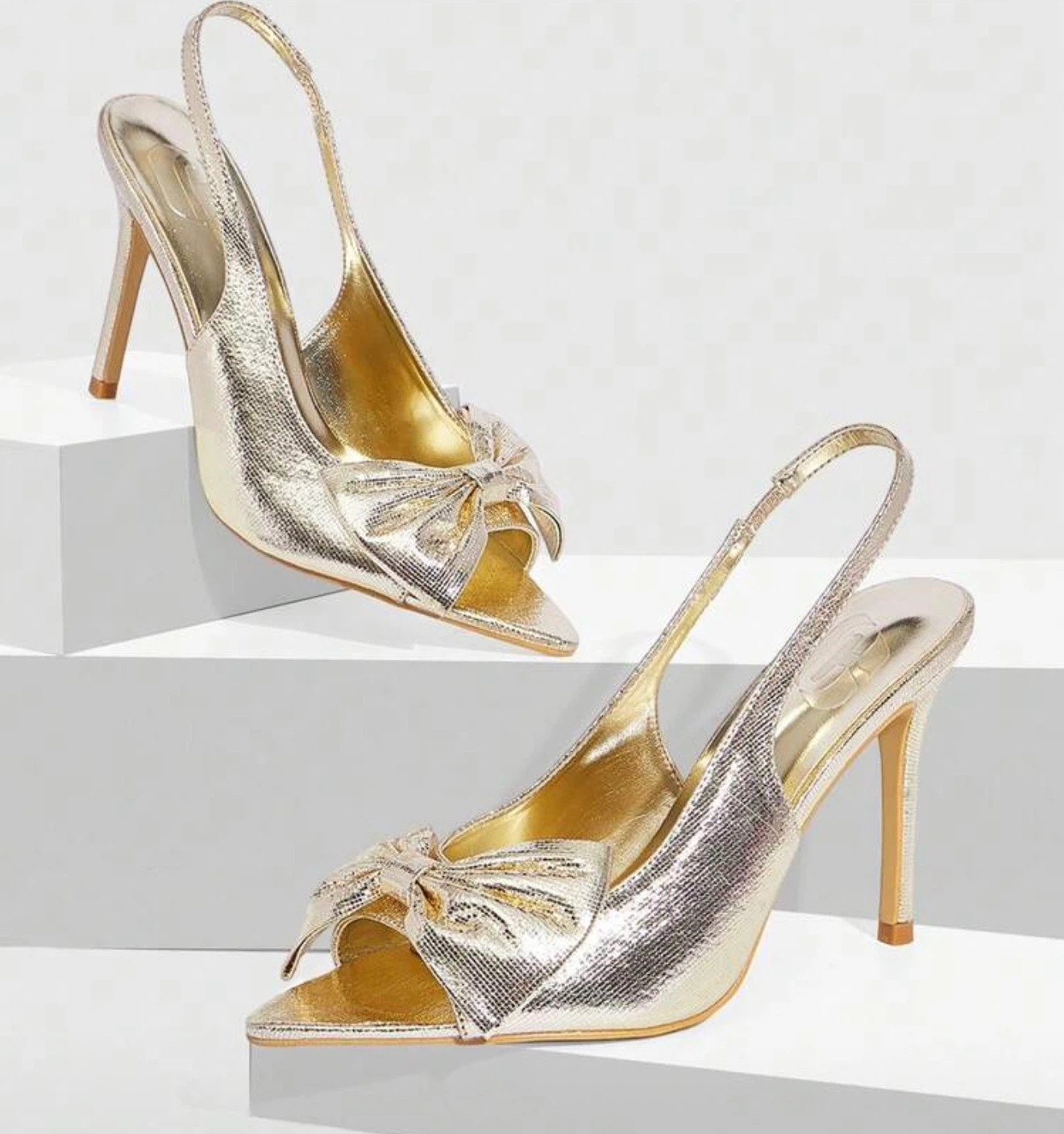 Golden heels size 9 - photo 2