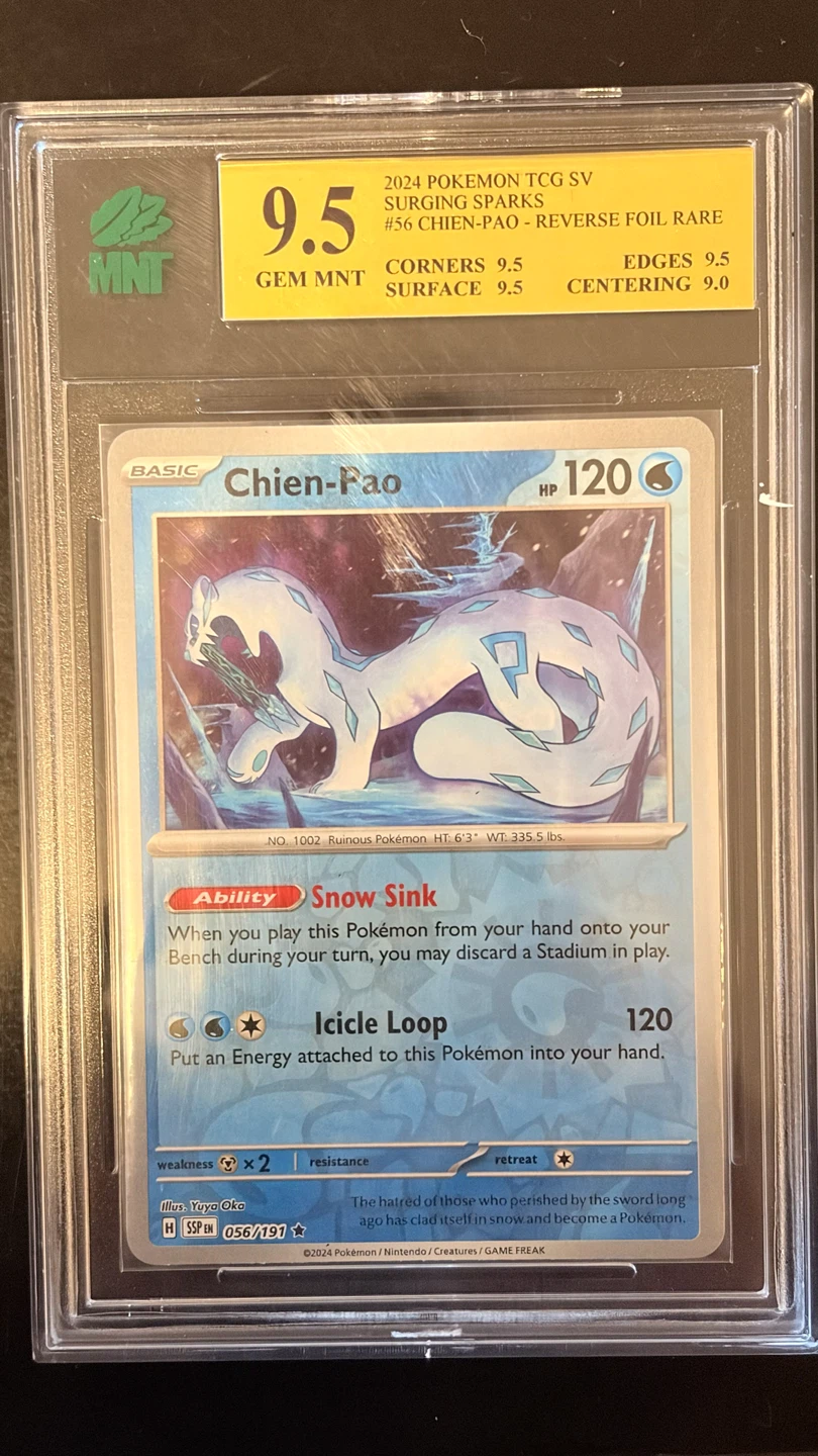 2024 Pokemon Surging Sparks Chien-Pao MNT 9.5 Graded Card