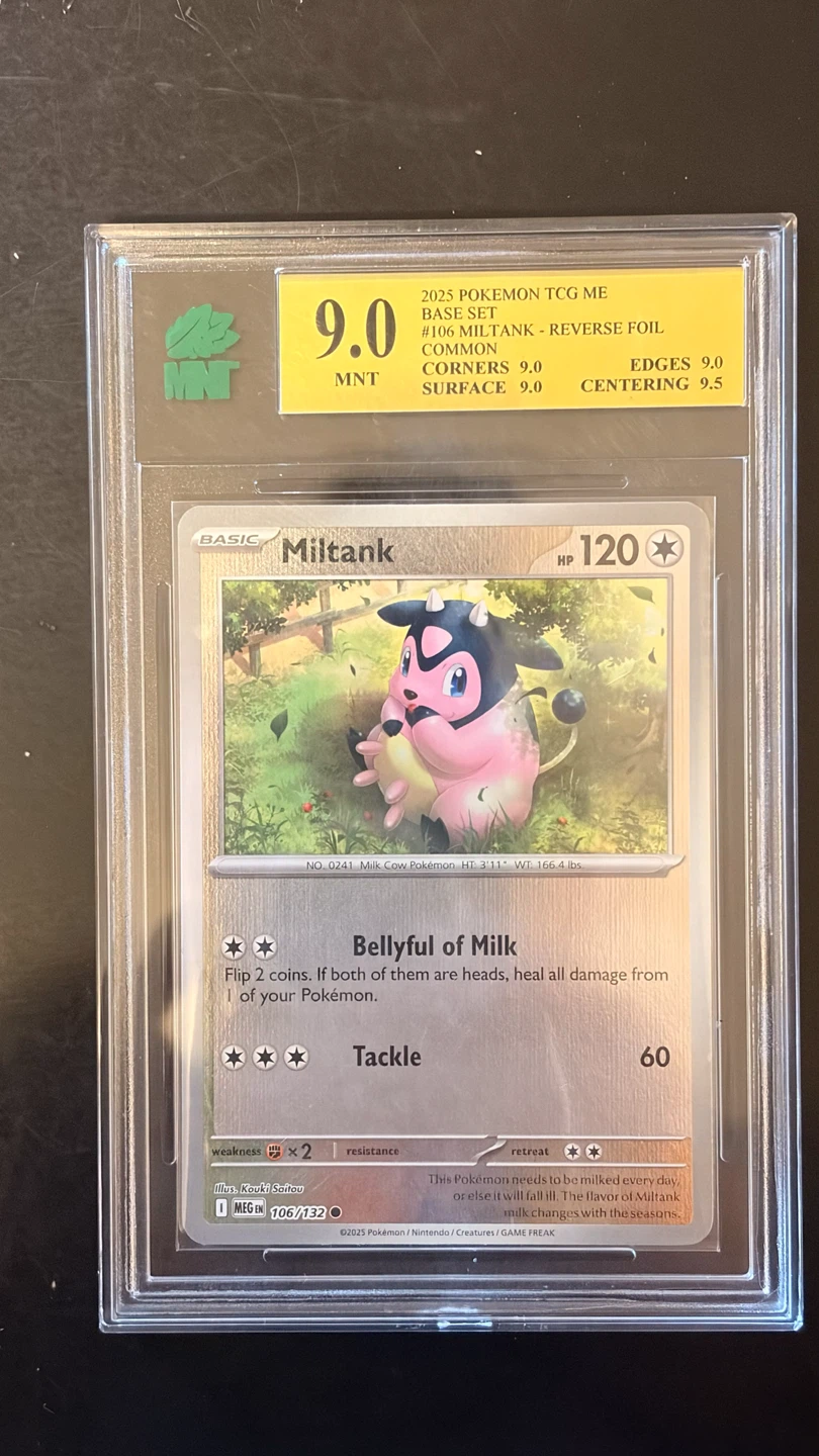 MNT Graded 9.0 Miltank Reverse Foil Pokemon Card