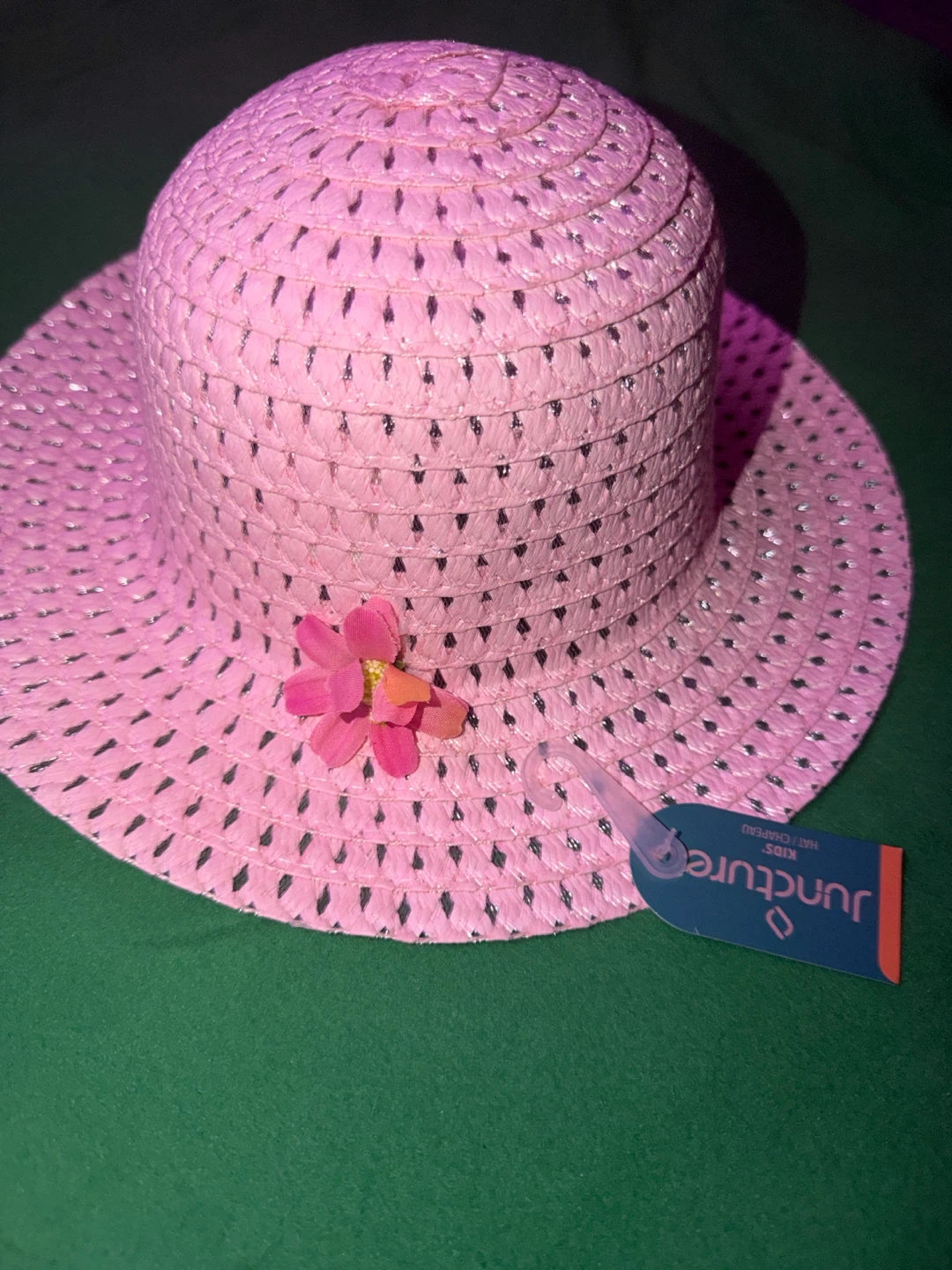 Juncture Kids Pink Straw Hat 🏈