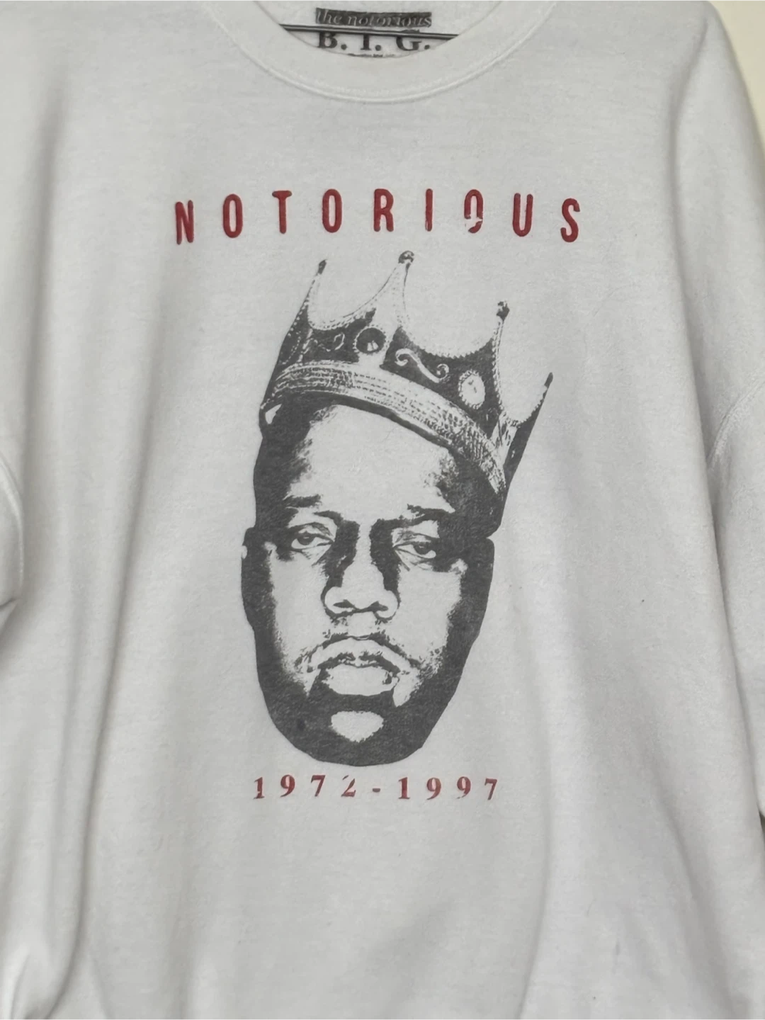 🏈VTG Notorious B.I.G. Biggie Smalls Crewneck Sweatshirt - photo 2