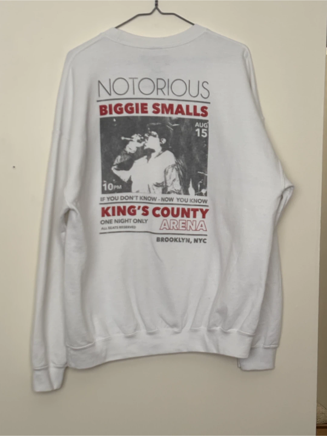 🏈VTG Notorious B.I.G. Biggie Smalls Crewneck Sweatshirt - photo 3