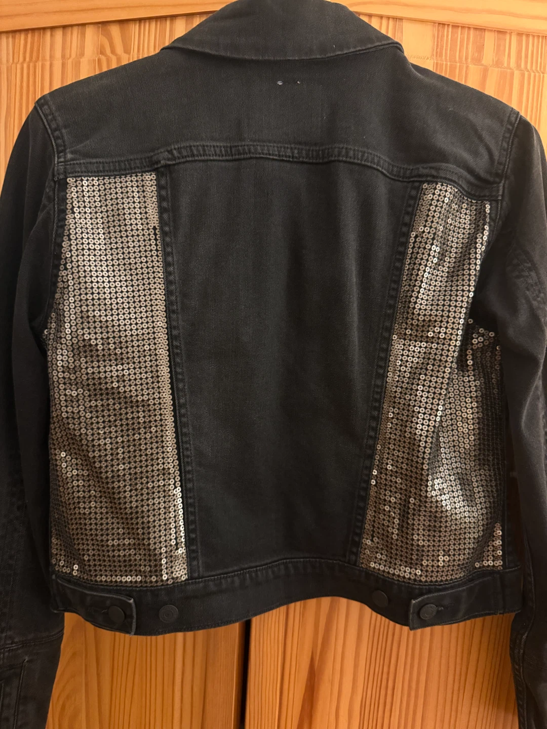 🏈Levi Strauss & Co. Black Sequin Denim Jacket - photo 3