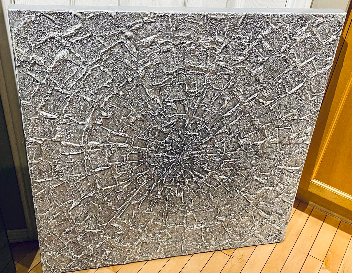 Textured Silver Abstract Wall Art 🏈 - photo 4