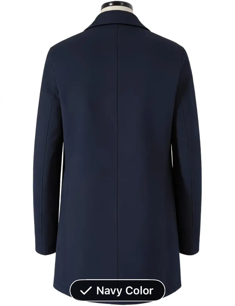 BRAND NEW • black Slim-Fit Mid-Length Men’s Coat - photo 3
