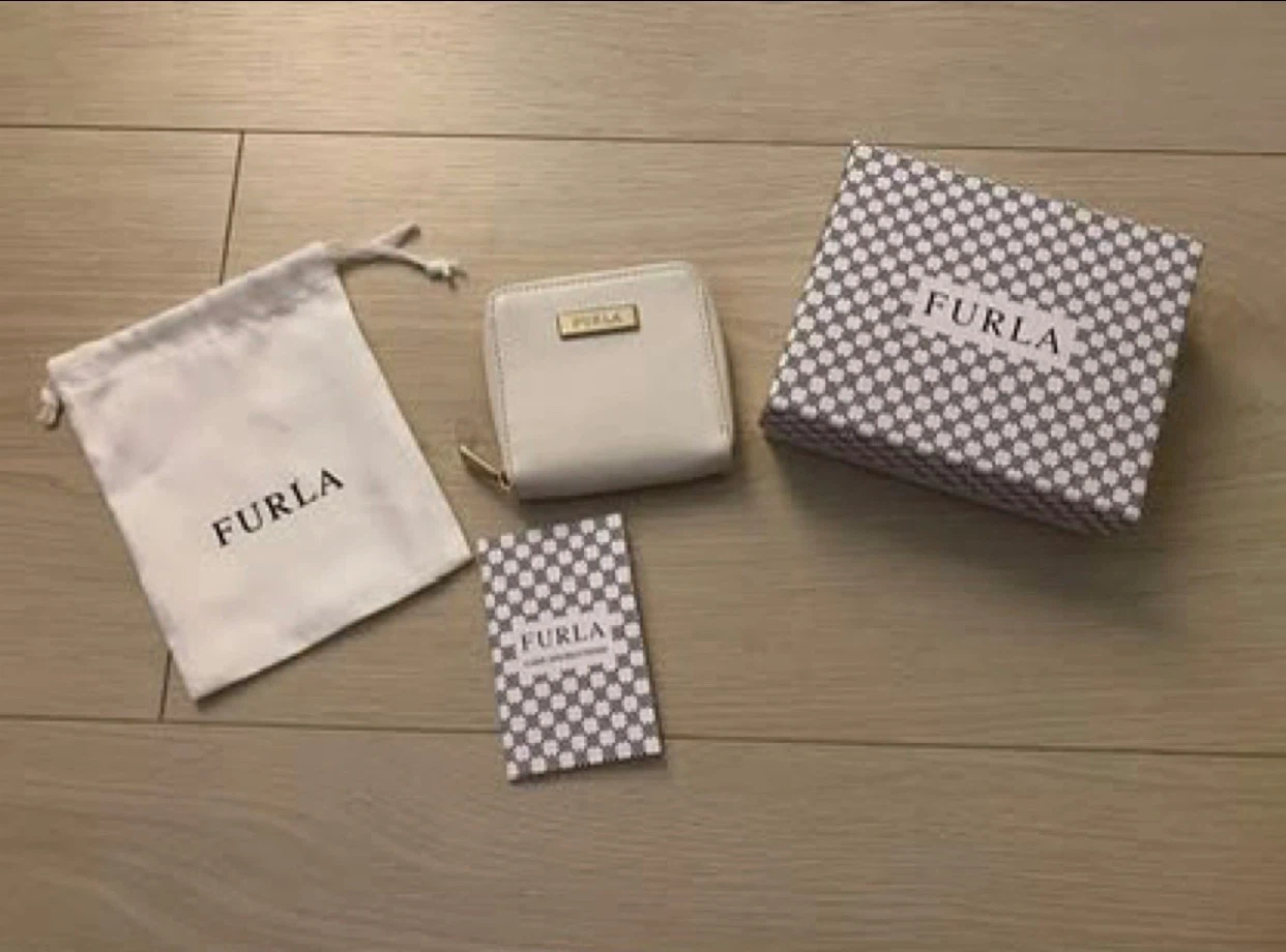 Furla White Zip-Around Wallet