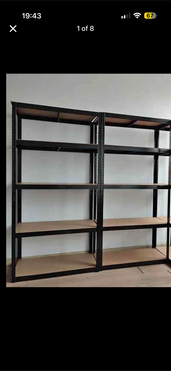 Black Steel Storage Shelving Unit
