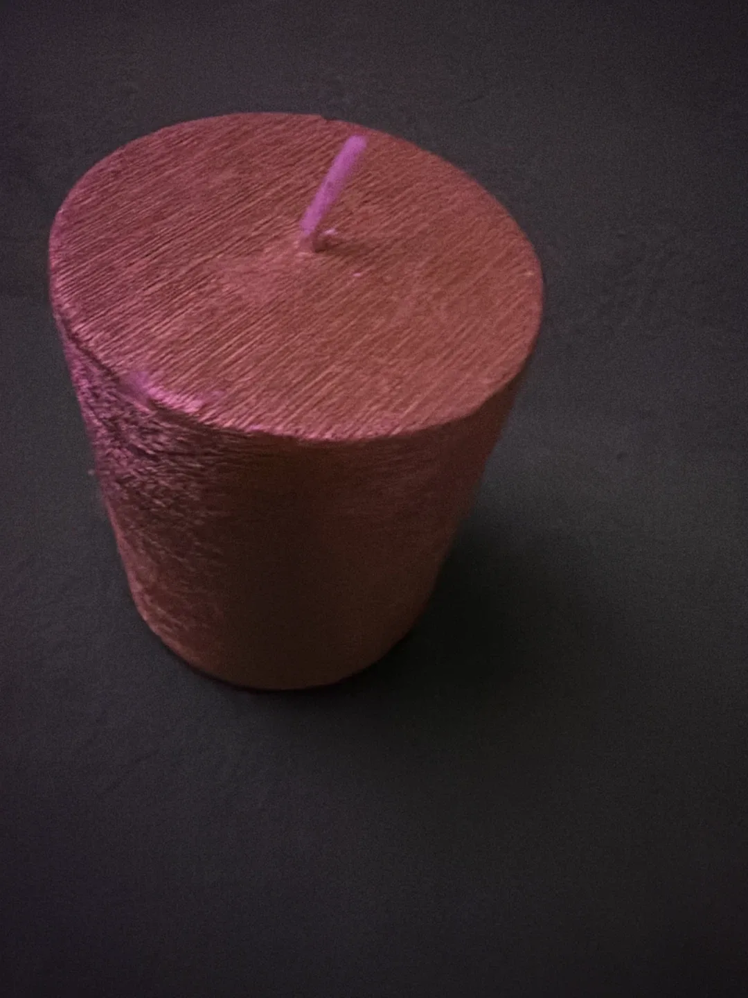 Copper textured pillar candle 🏈