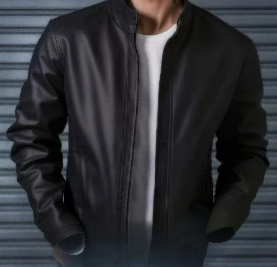 Men’s Black Moto Jacket • Worn Once • Like New