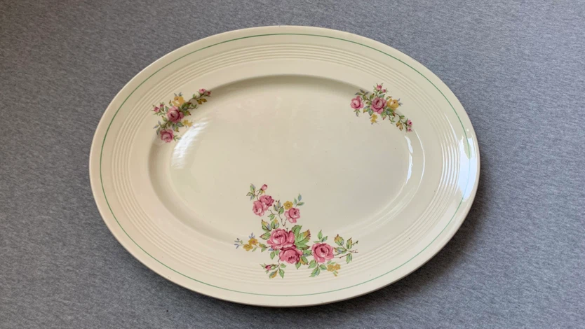 Vintage Wood's Ivory Ware Floral Serving Set “June Rose” 🏈 - photo 2