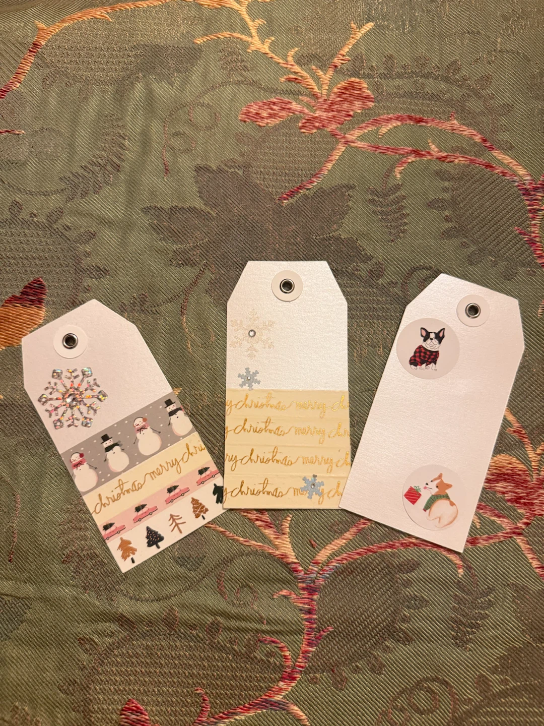 🏈Set of 3 Decorated Christmas Gift Tags
