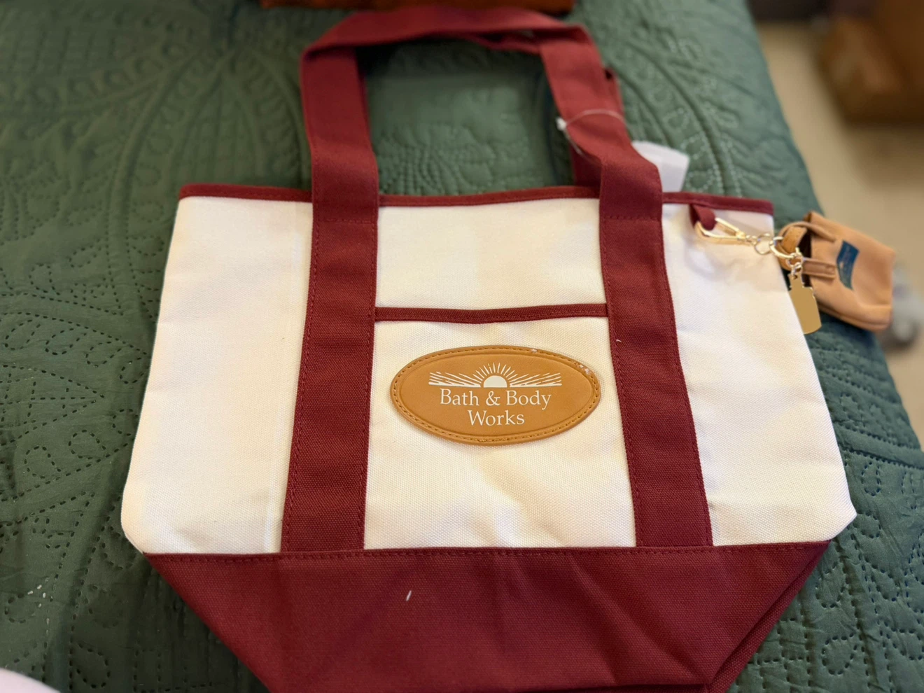 Bath & Body Works Canvas Tote with Mini Bag Charm