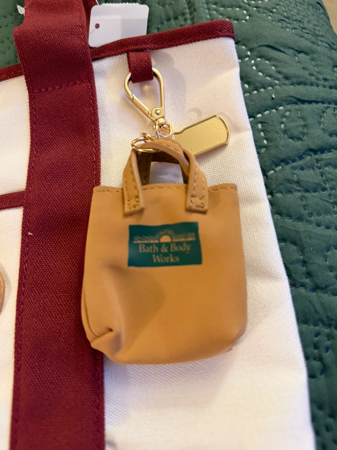 Bath & Body Works Canvas Tote with Mini Bag Charm - photo 2
