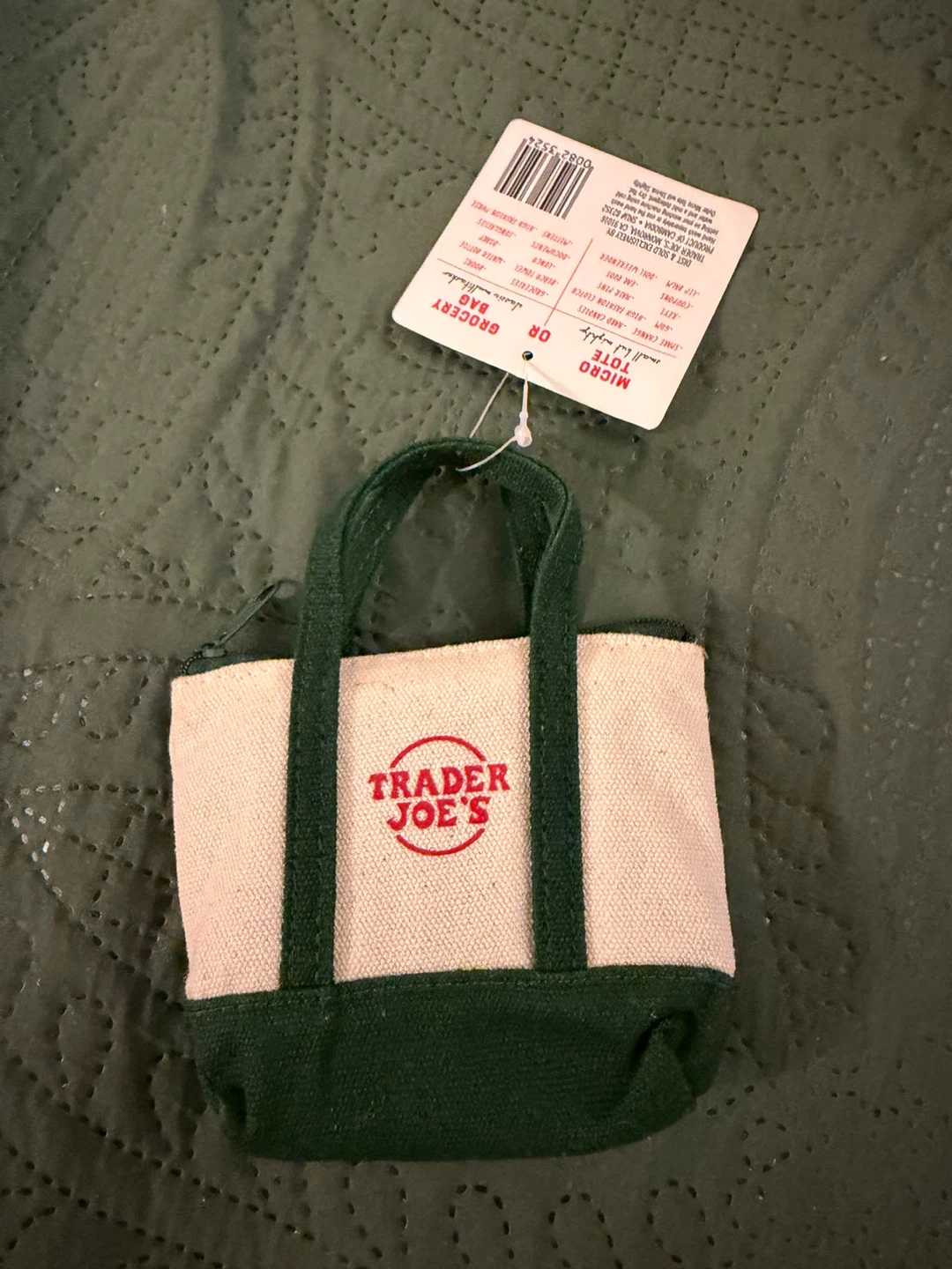 Trader Joe's Canvas Micro Tote with Grocery Bag - photo 2