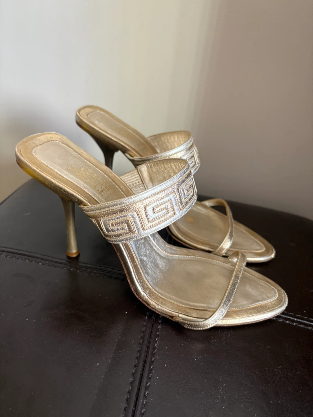 Gianni Versace Gold Heeled Sandals