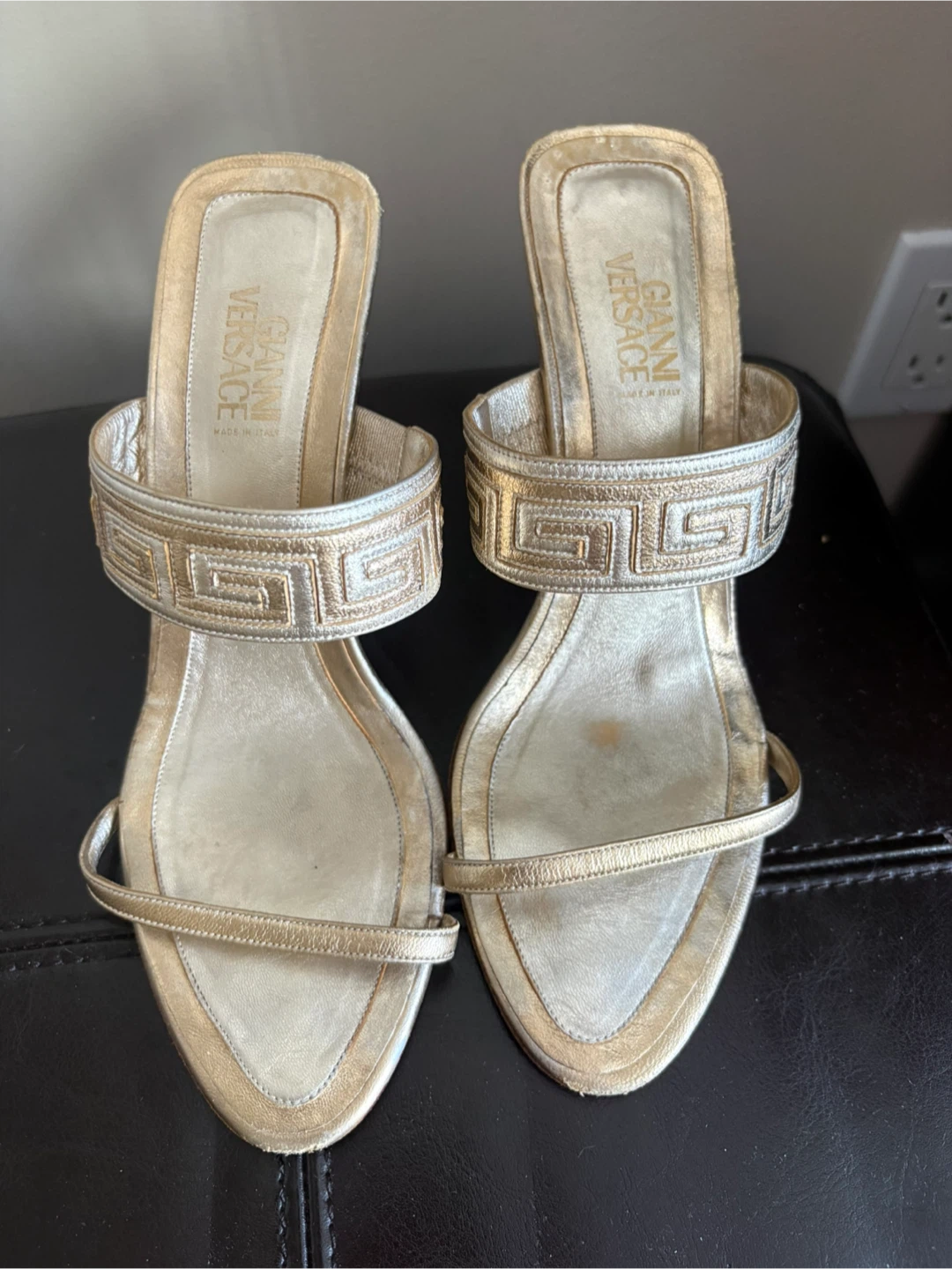 Gianni Versace Gold Heeled Sandals - photo 2