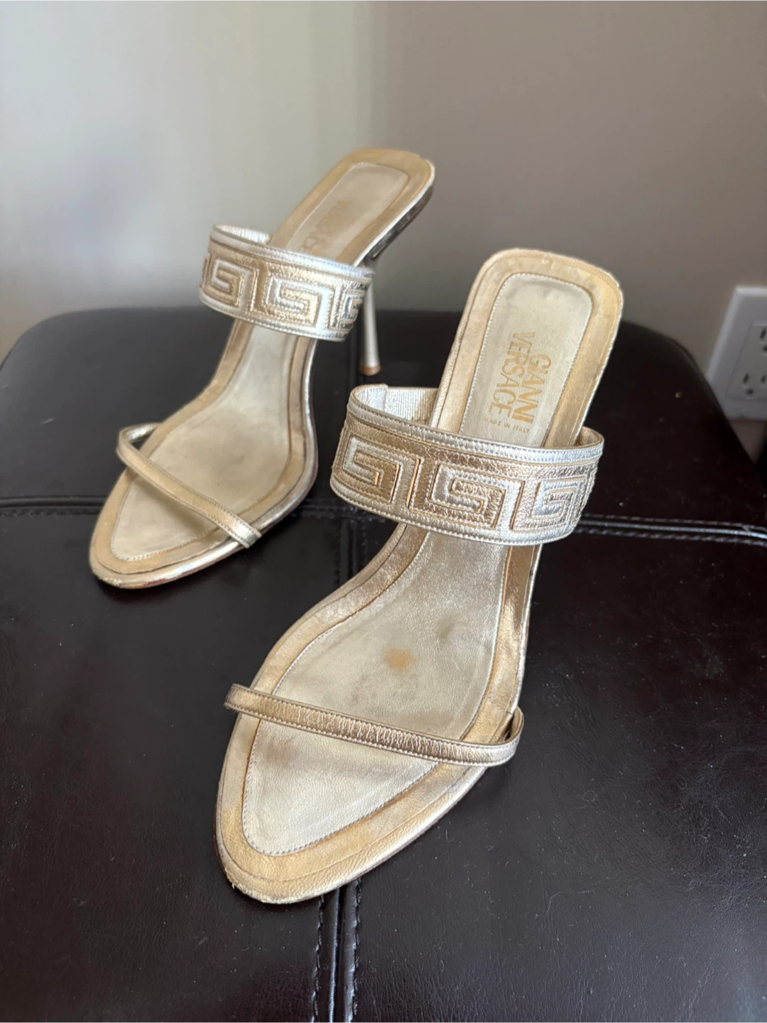 Gianni Versace Gold Heeled Sandals - photo 3