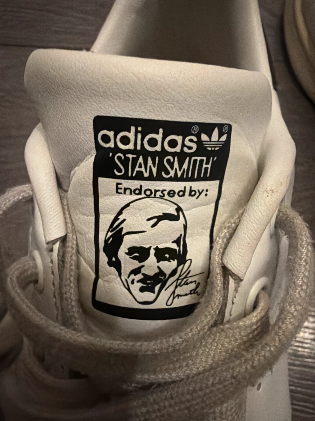 Adidas Stan Smith Shoes White/Black Size 6🏈