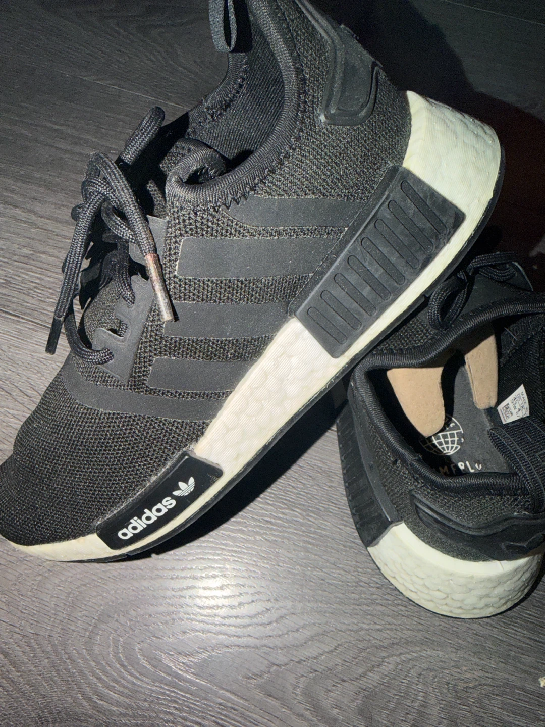 Adidas NMD Black Sneakers Size US 4.5🏈