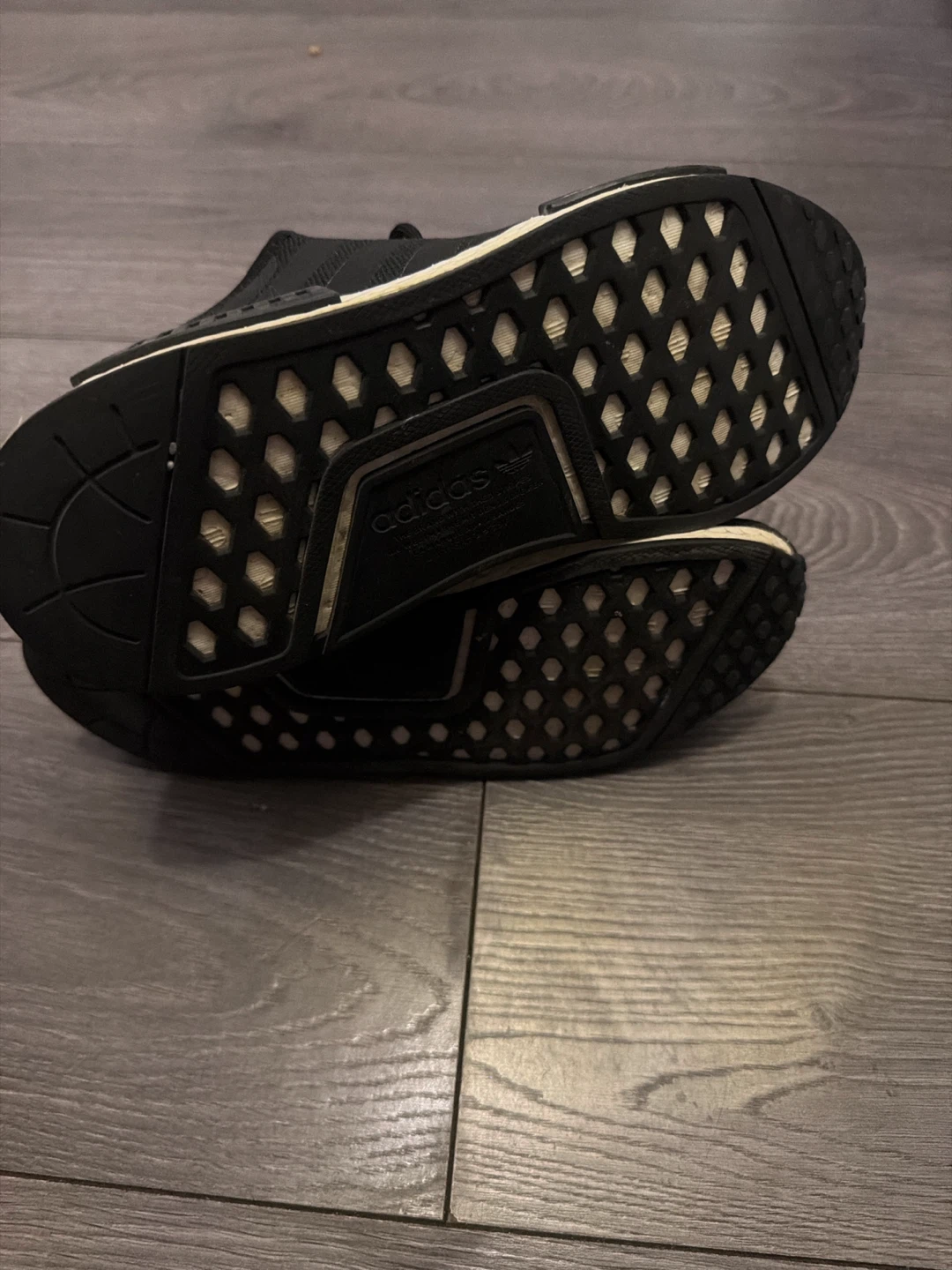 Adidas NMD Black Sneakers Size US 4.5🏈 - photo 4
