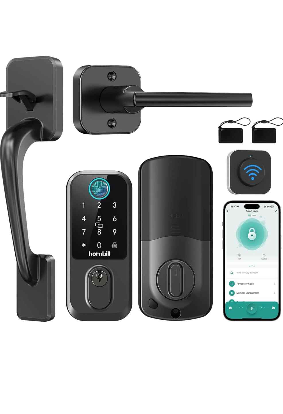 Hornbill Smart Wi-Fi Lock Handle Set M3-BF