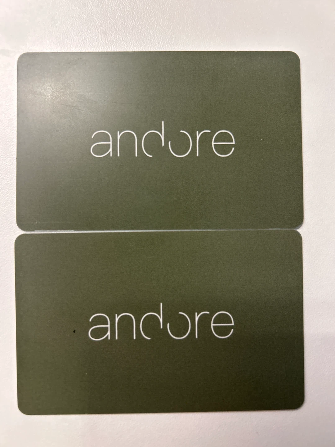 Two Andore Gift Cards