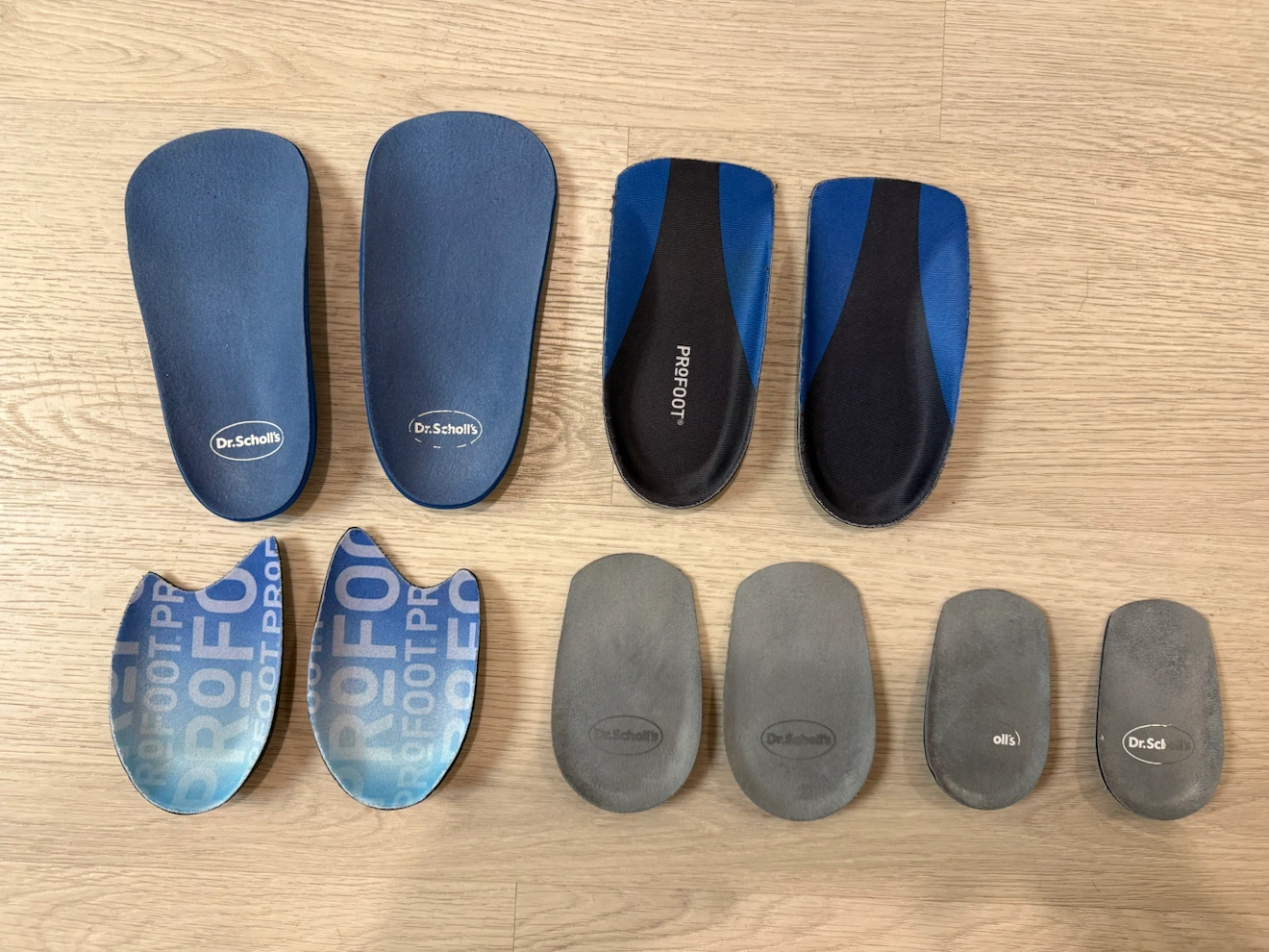 Assorted Dr. Scholl's and Profoot Orthotic Inserts